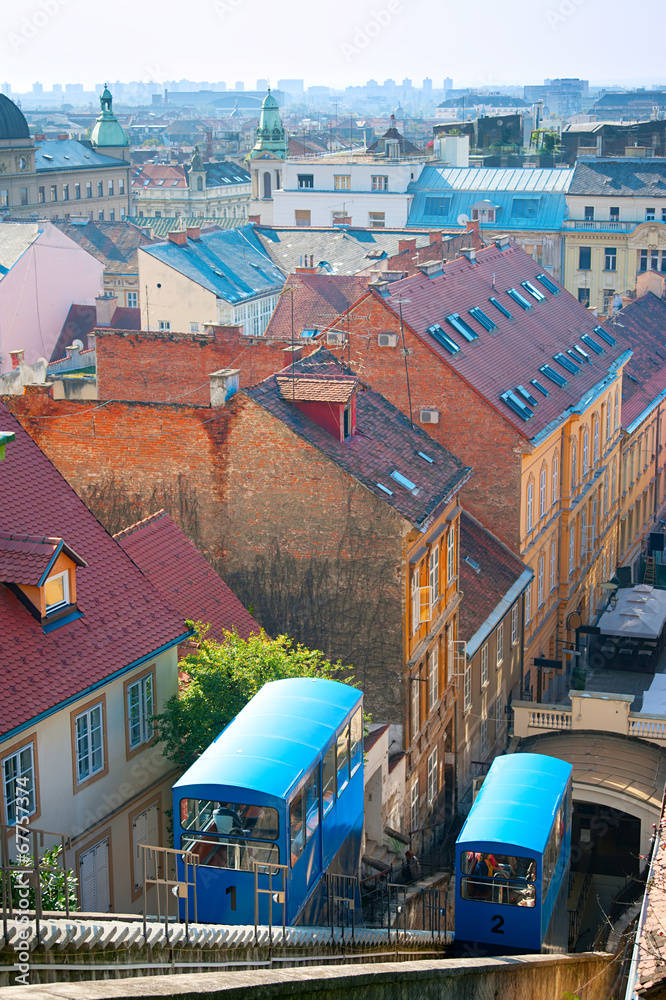 Fototapeta premium Funicular in Zagreb