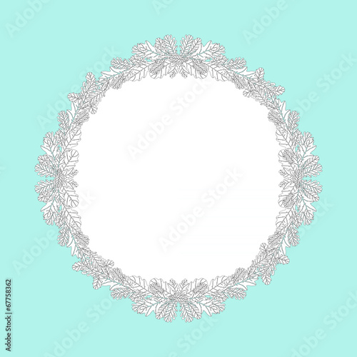Oak leaf wreath, vector illustration