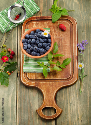 Fototapeta Naklejka Na Ścianę i Meble -  Fresh blueberries