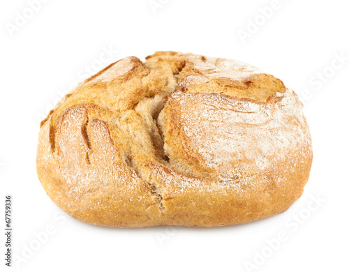Round fresh loaf of bread