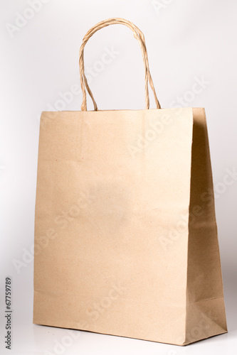 Brown paper shopping bag