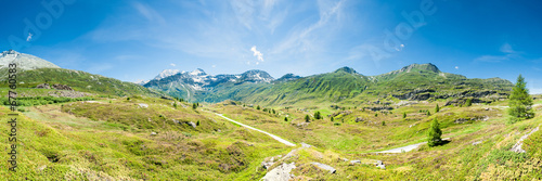 European Alps. Panorama with high mountains photo
