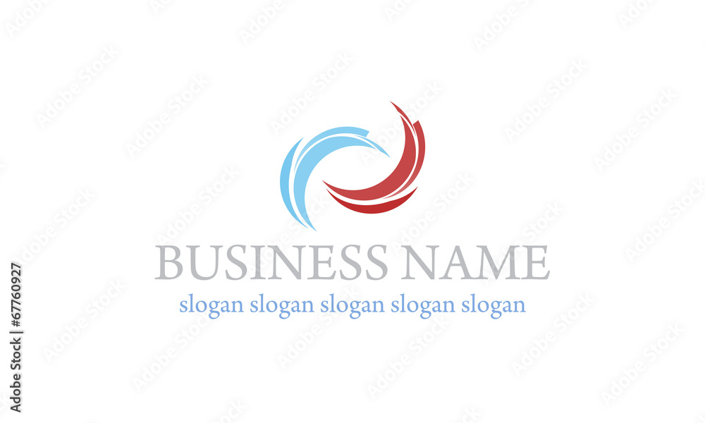 Logo abstrait bleu et rouge Logo abstrait bleu et rouge