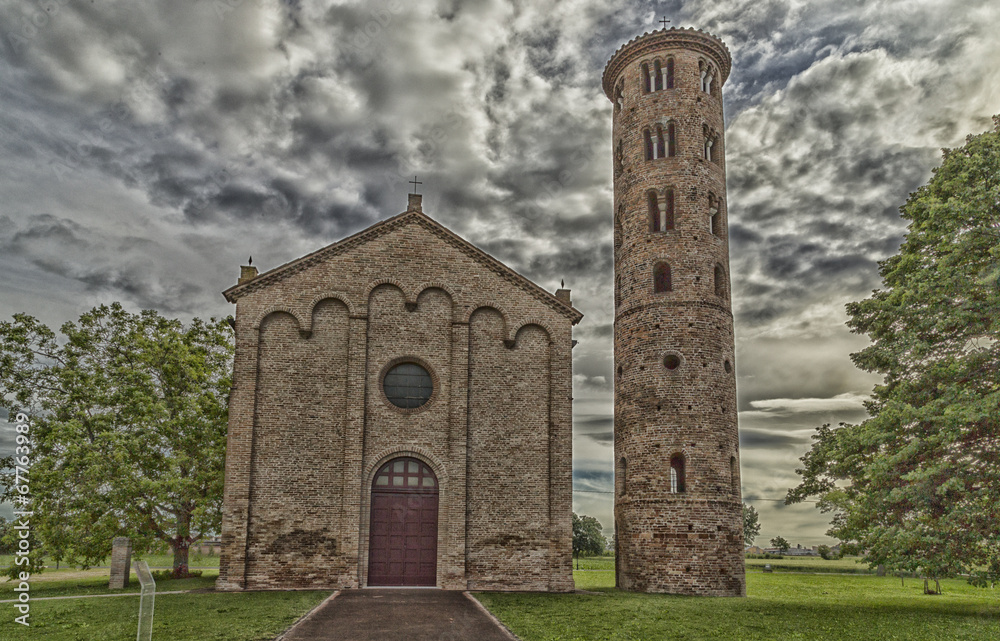 Church of Campanile in Romagn