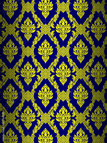 Thai art wall pattern illustrations