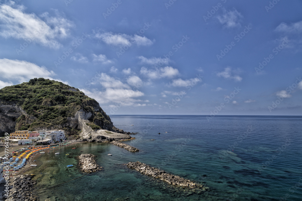 View of SantAngelo in Ischia Island