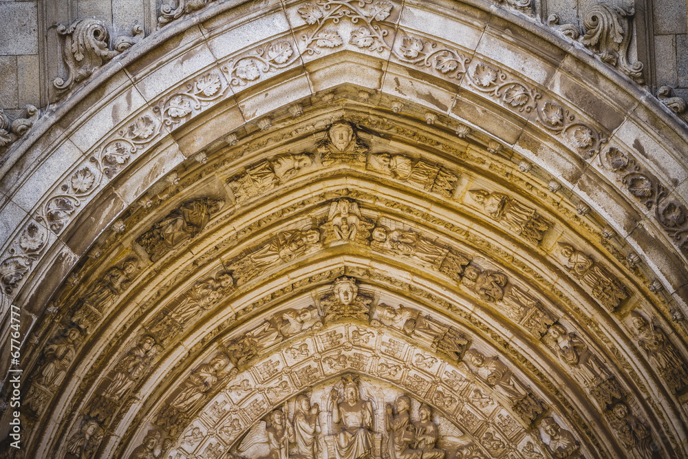 Obraz premium Cathedral facace, Tourism, Toledo, most famous city in spain