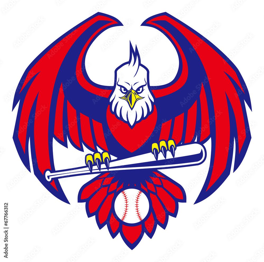 Naklejka premium eagle baseball mascot