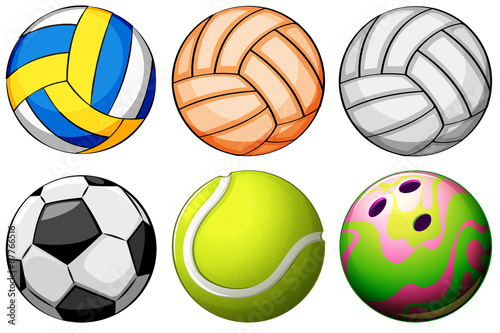 Set of sport balls