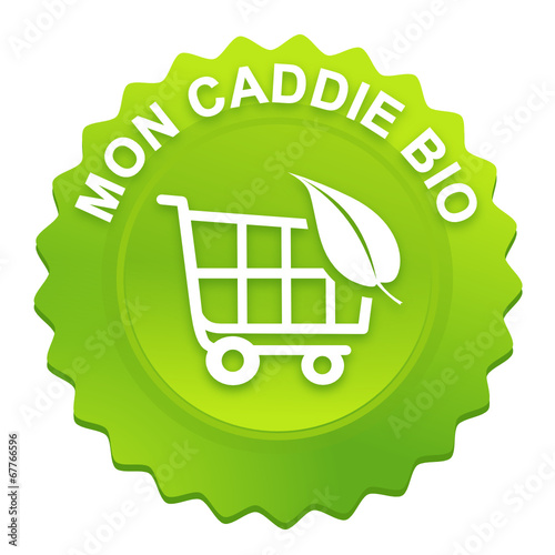 mon caddie bio sur bouton web denté vert