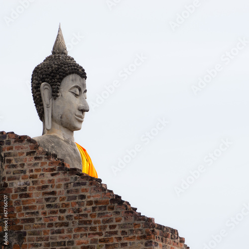 Ancient temple, Wat Yaichaimongkol in Ayutthaya photo