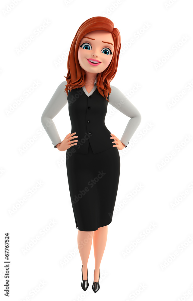Young Business Woman is standing Young Business Woman is standing