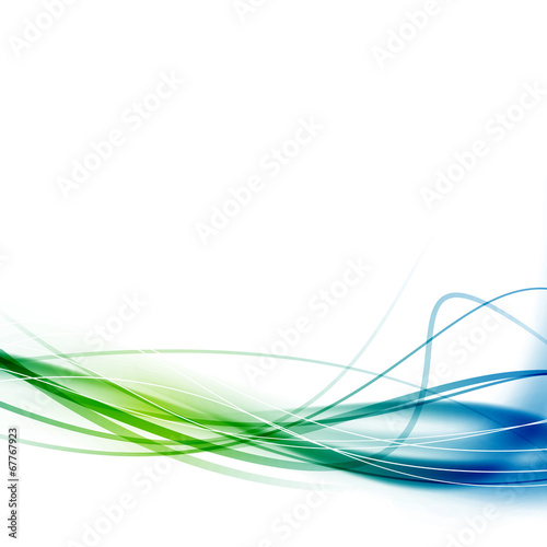 Green blue swoosh abstract lines background