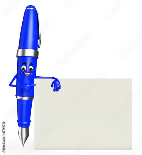 Pen Character with sign