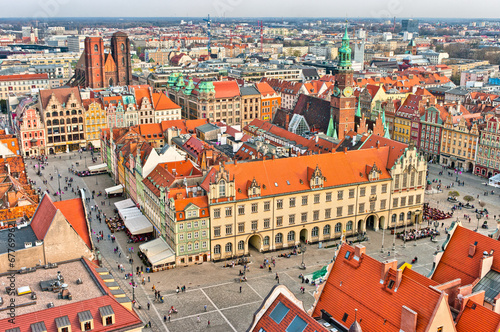 Town square in Wroclaw, Poland