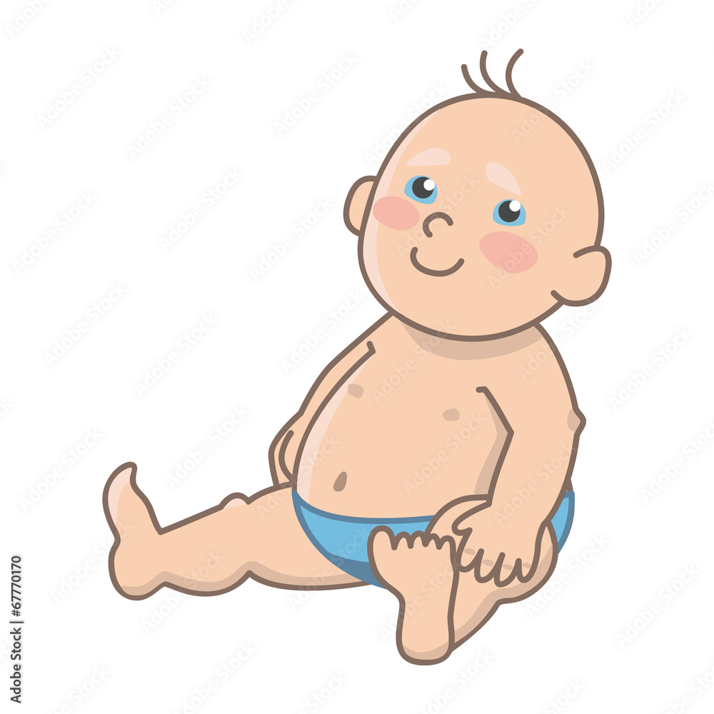 Funny baby boy with blue eyes Funny baby boy with blue eyes