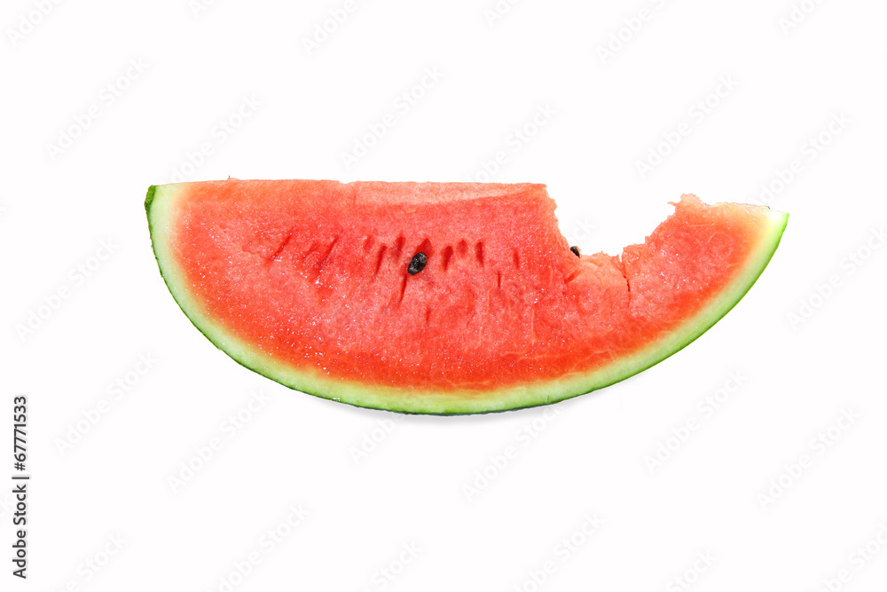 red watermelon on disk