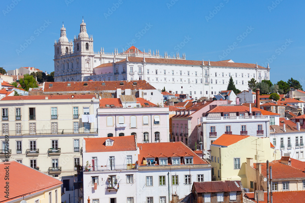 View of Lisbon in the sunny summer day, Portugal