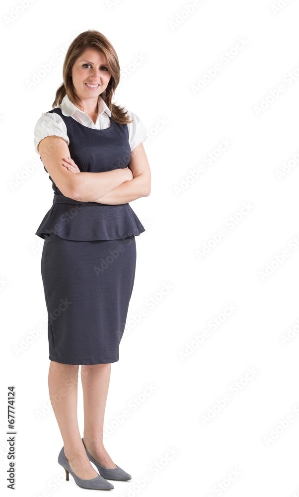 Beautiful young businesswoman with arms crossed Beautiful young businesswoman with arms crossed