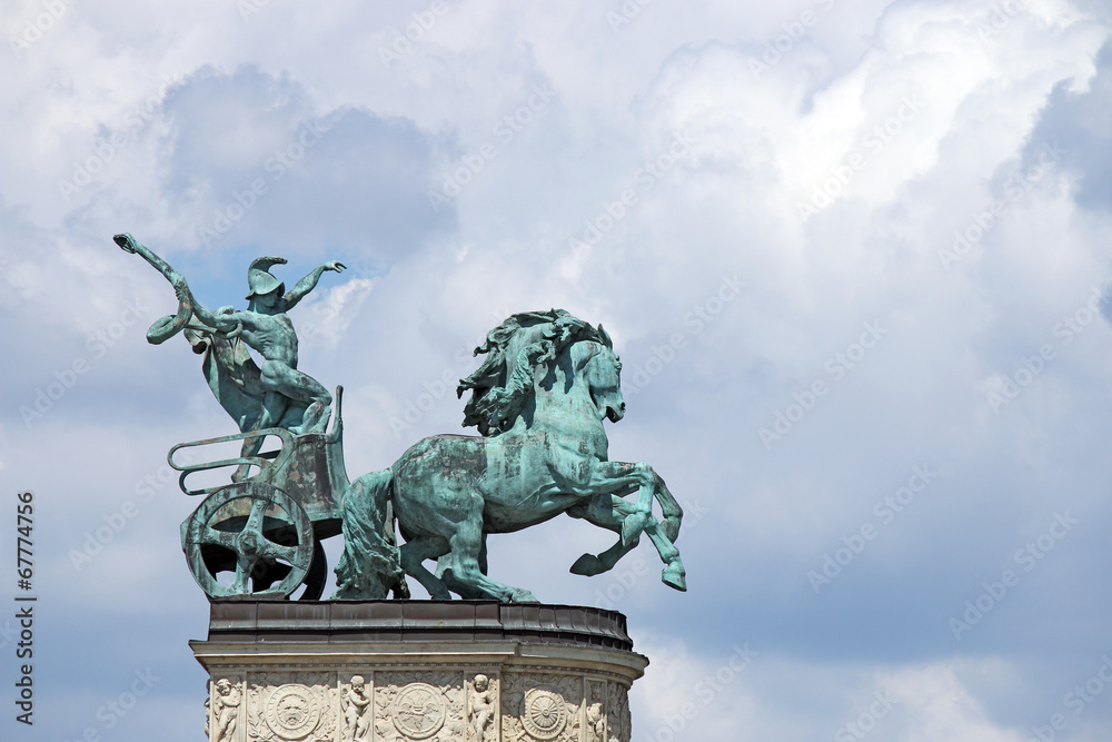 Obraz premium Heroes' square Budapest landmark Hungary