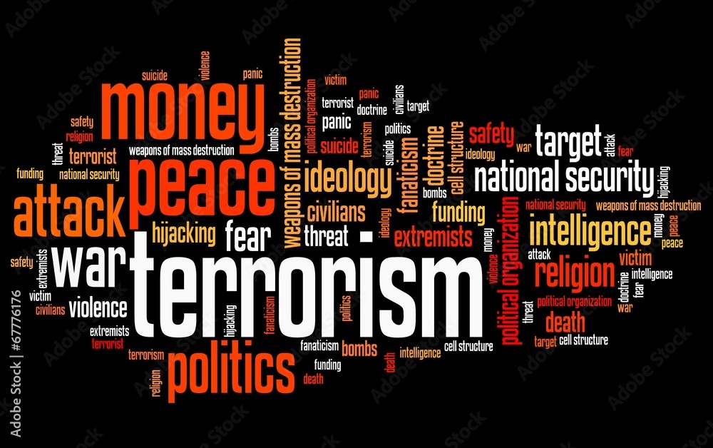 Terrorism - word cloud illustration Terrorism - word cloud illustration