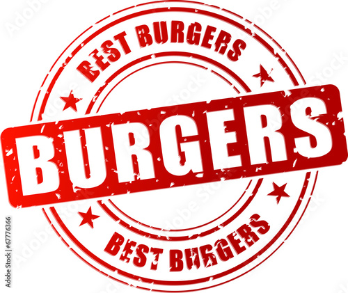 Vector best burger stamp