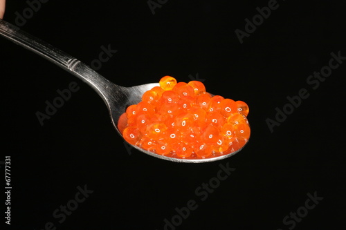 kaviar auf löffel