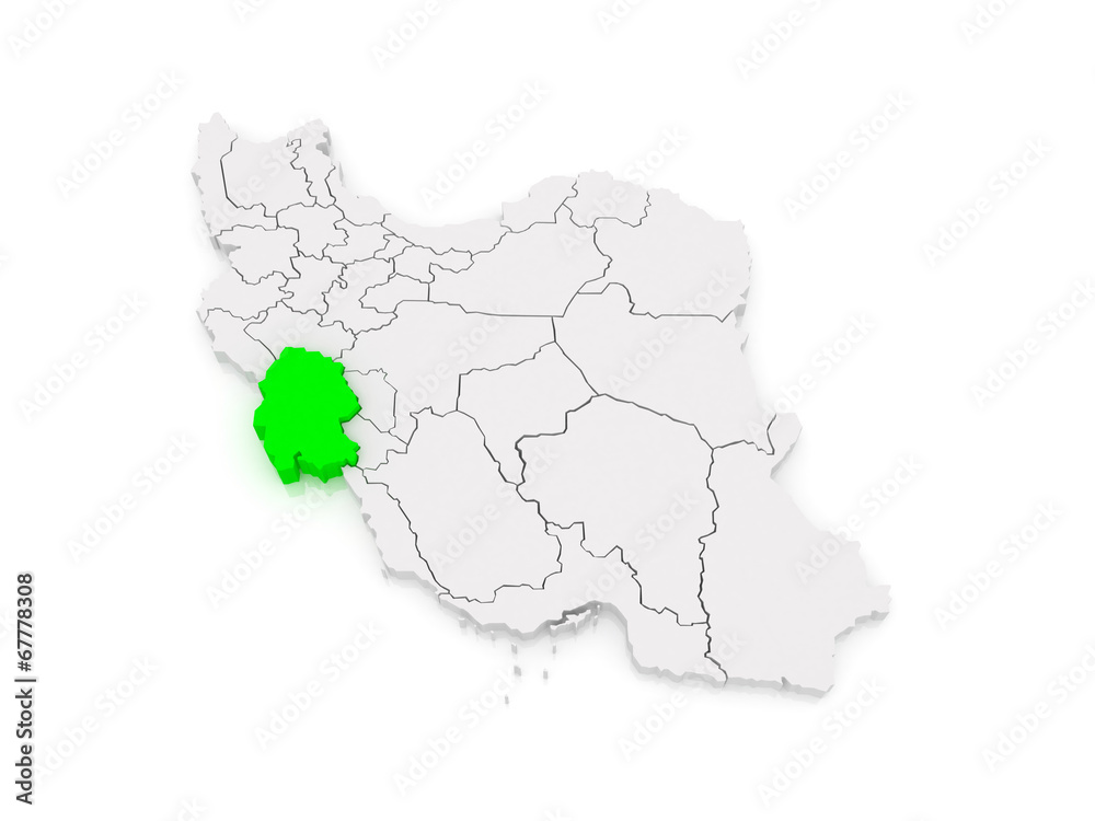 Map of Khuzestan. Iran. Map of Khuzestan. Iran.