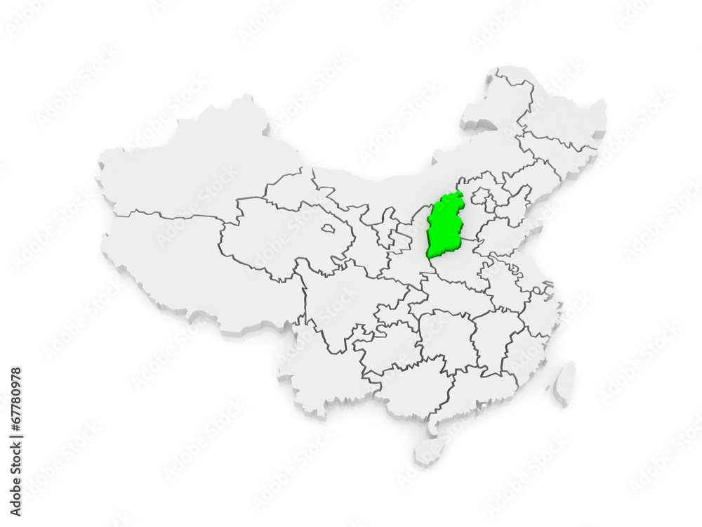 Map of Shanxi. China. Map of Shanxi. China.