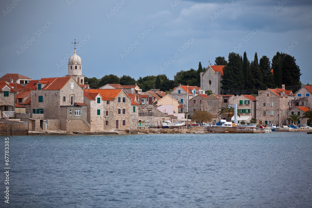 Village Sepurine, Prvic island, view from the sea