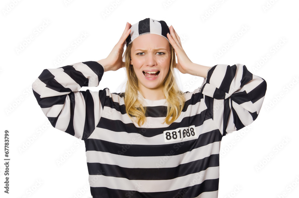 Funny prison inmate in concept Funny prison inmate in concept