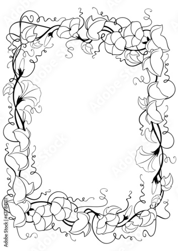 Abstract floral frame photo