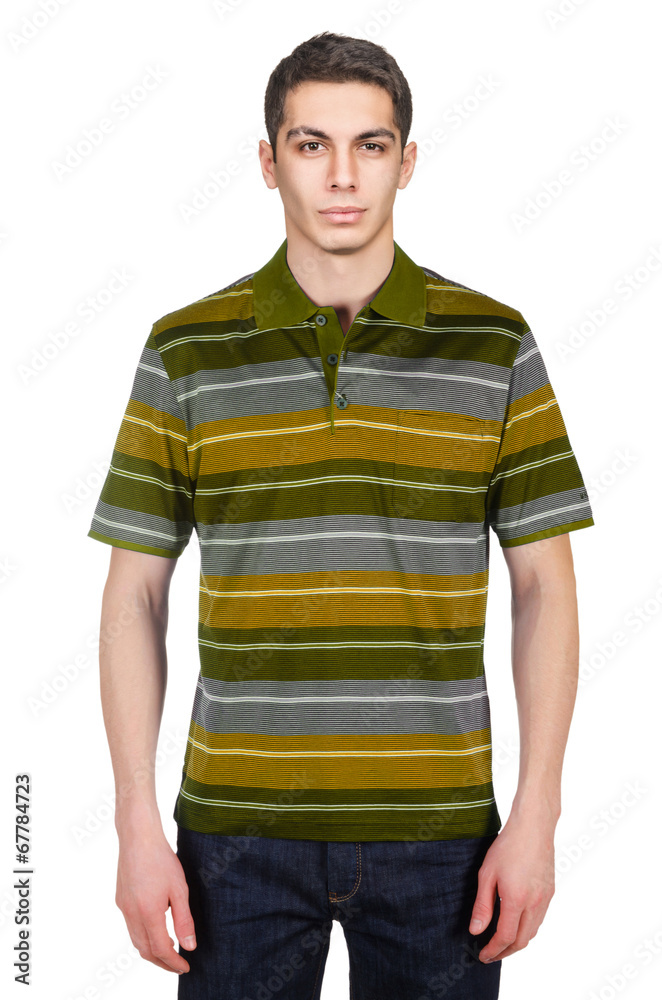 Male t-shirt isolated on the white background