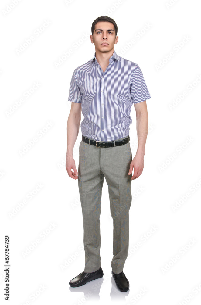 Man in fashion look isolated on white Man in fashion look isolated on white