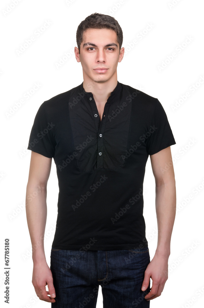 Fototapeta premium Male t-shirt isolated on the white background