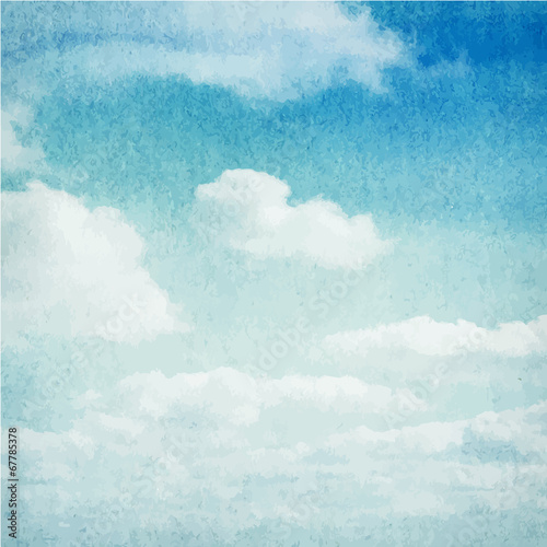 Tapety Akwarela chmury i niebo w tle