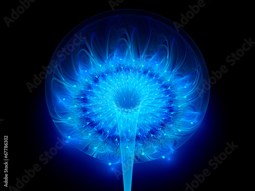 Blue space flower