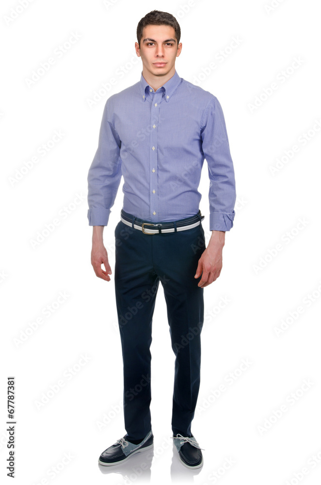 Man in fashion look isolated on white Man in fashion look isolated on white