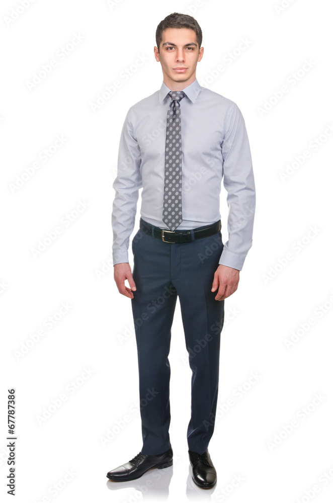 Man in fashion look isolated on white