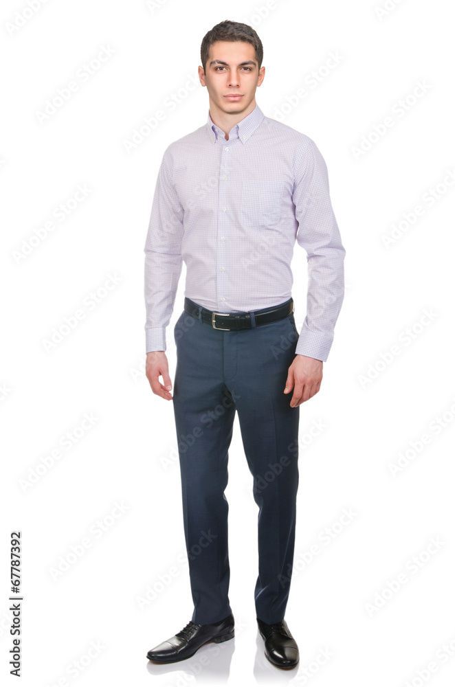 Man in fashion look isolated on white Man in fashion look isolated on white