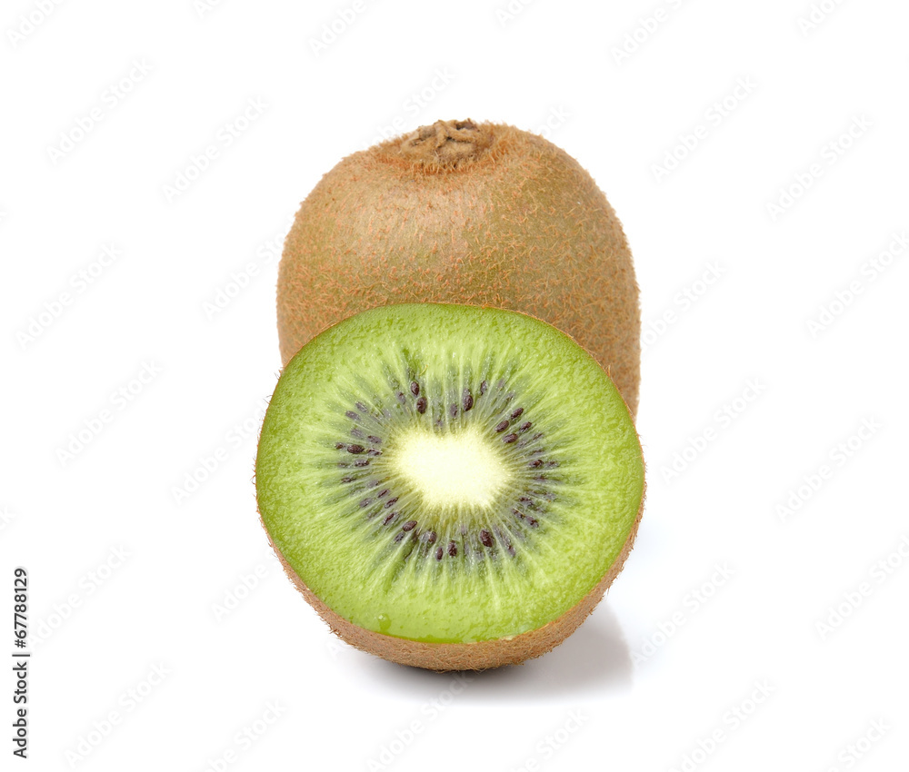 Obraz premium Kiwi fruits slice on white background