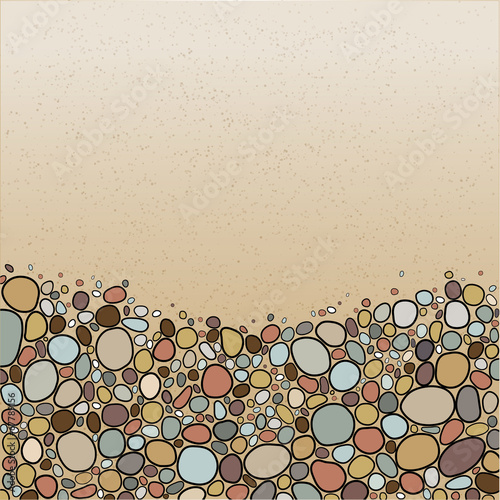 Card with colored pebble stones
