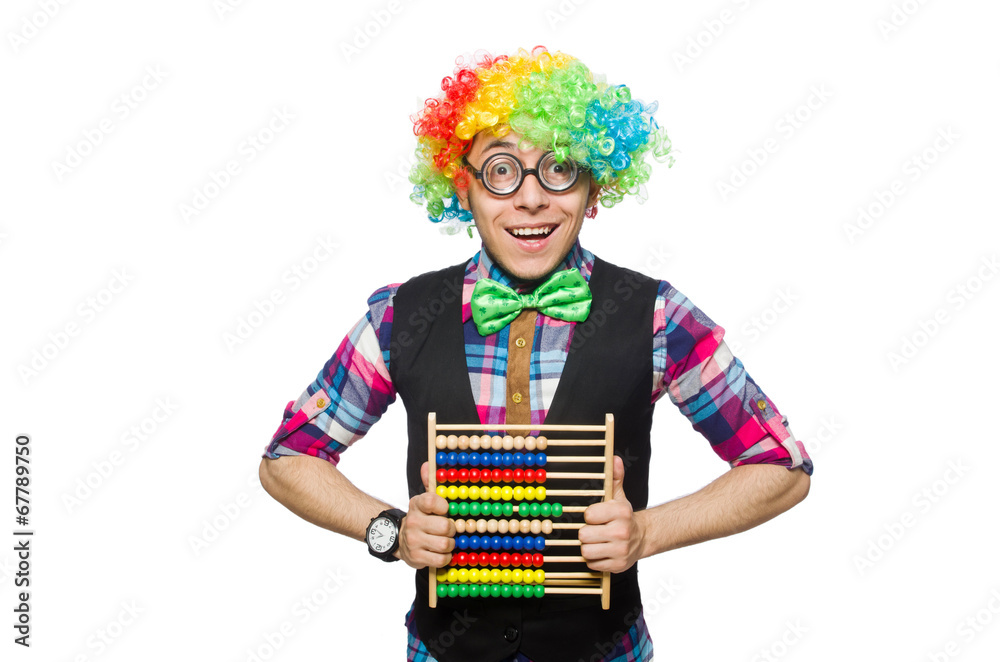 Clown isolated on the white background Clown isolated on the white background