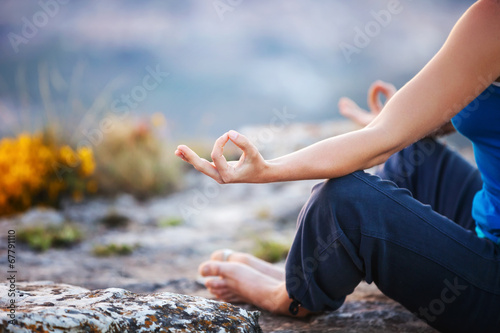 Close up of female hand zen gesturing