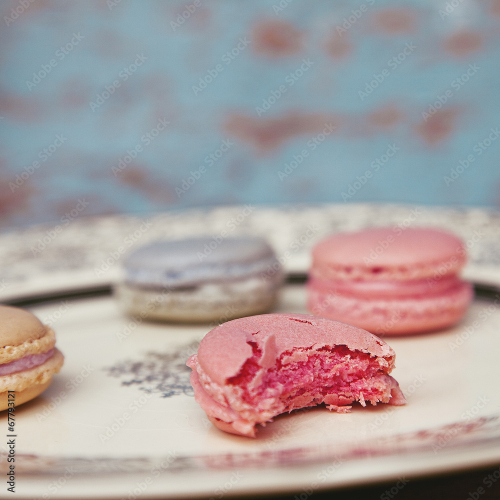 Shabby Chic Background with Macarons Shabby Chic Background with Macarons