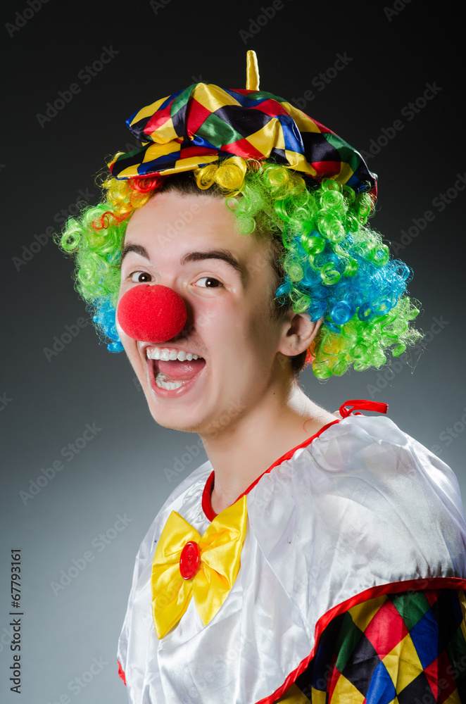 Funny clown in humor concept Funny clown in humor concept
