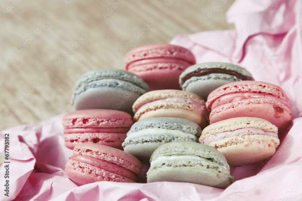 Shabby Chic Background with Macarons Shabby Chic Background with Macarons