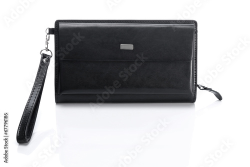 Black men's leather bag on ...