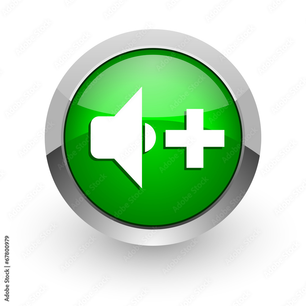 speaker volume green glossy web icon speaker volume green glossy web icon