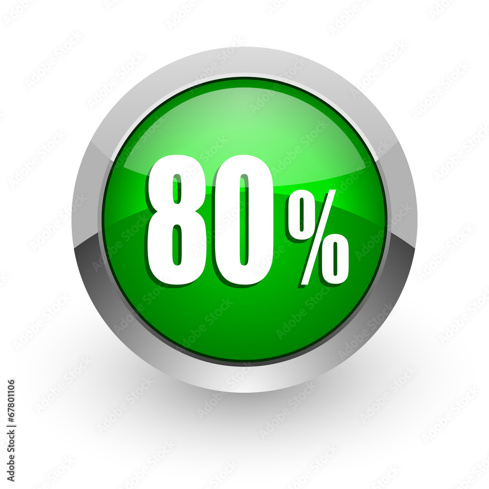 80 percent green glossy web icon 80 percent green glossy web icon